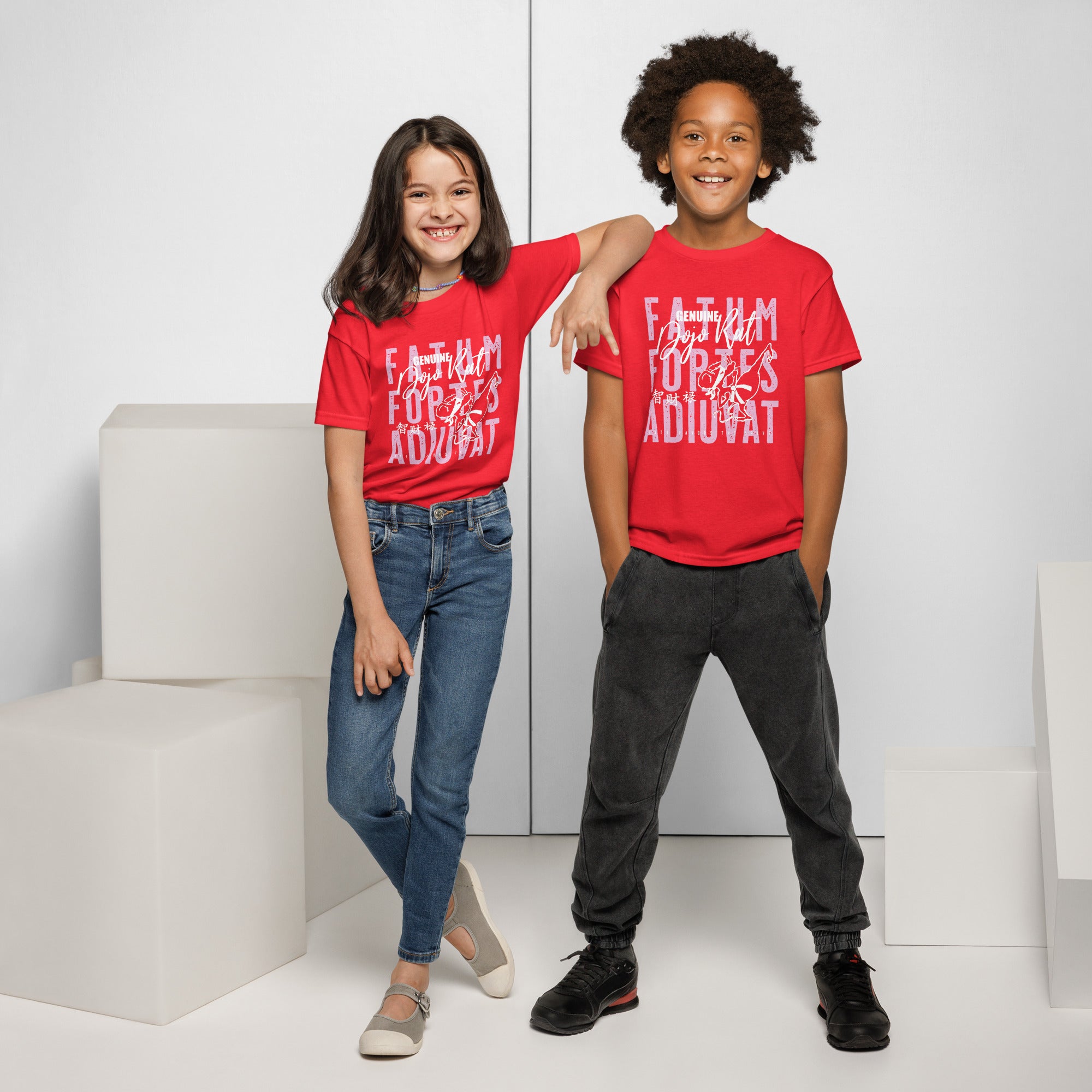 Fate Favors Brave Youth Sports T-Shirt / Pink Design